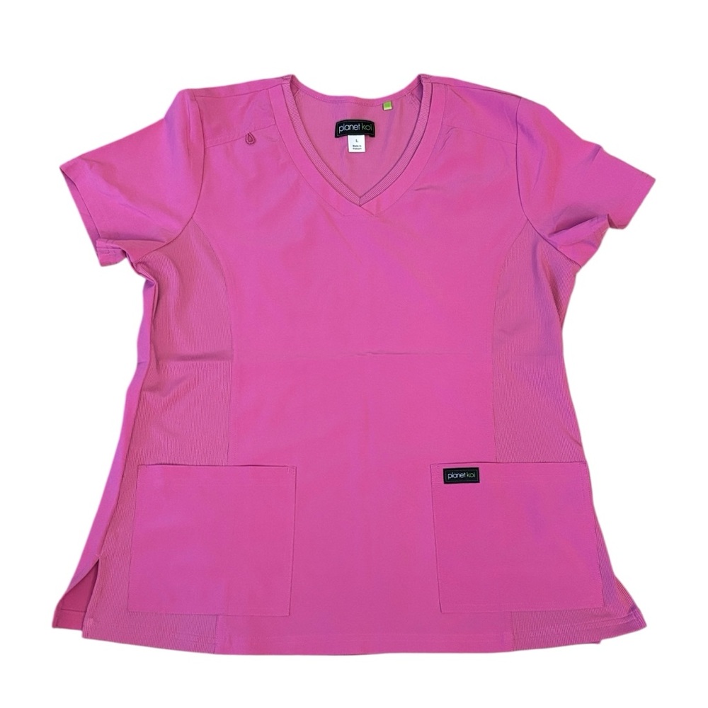 Planet‎ Koi Pink Scrub Top Size Large